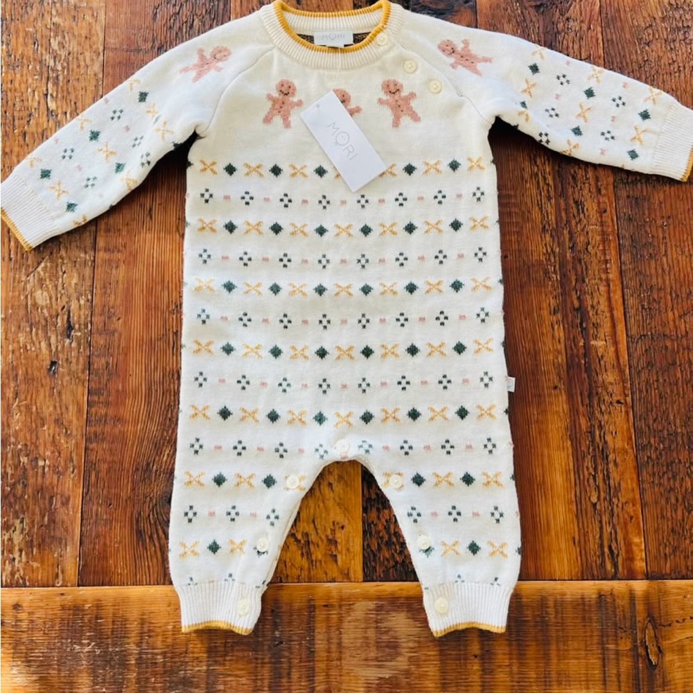 Mori Gingerbread Man Onesie